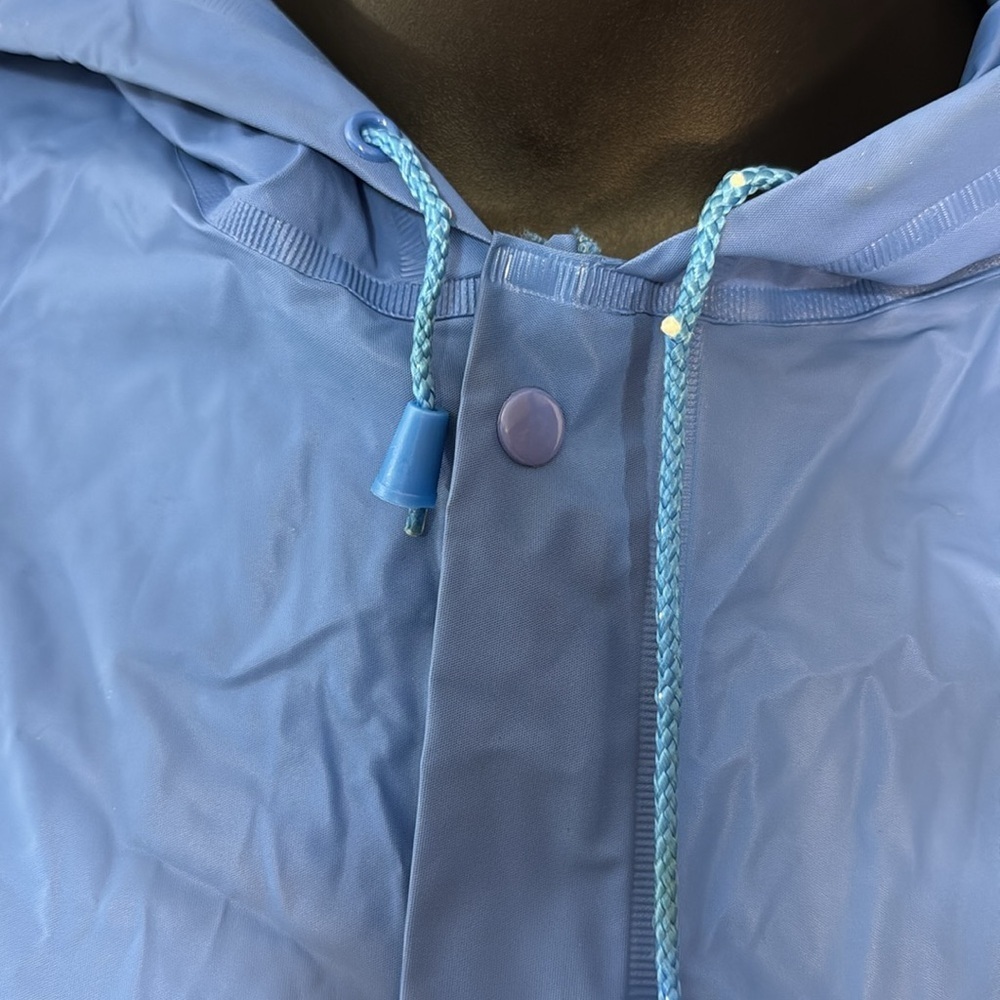 Ozark Trail Hooded Rain Suit 2pc Jacket & Pants Women’s Large Blue 100% PVC - Picture 5 of 10